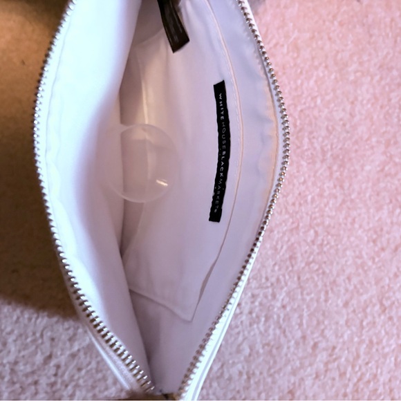 NWT White House Black Market  Floral White Clutch with Stud Accents - Picture 4 of 6